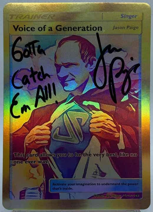 Autographed Jason Paige, Voice of a Generation, Custom Card